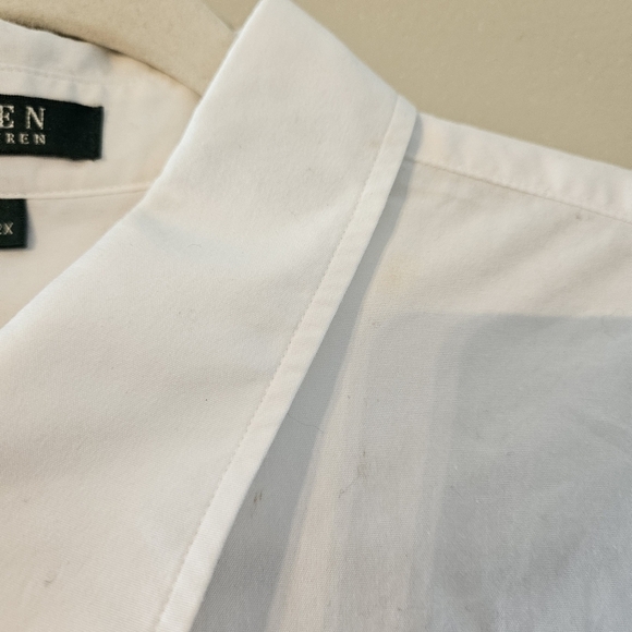 Lauren Ralph Lauren White Logo Button Down Casual Shirt Size 2X. - Picture 13 of 13